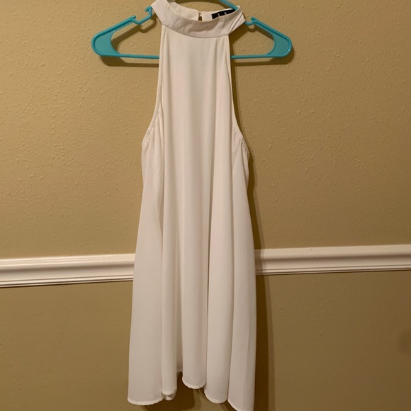 Lulus Dresses & Skirts - Lulu’s White Halter Swing Dress